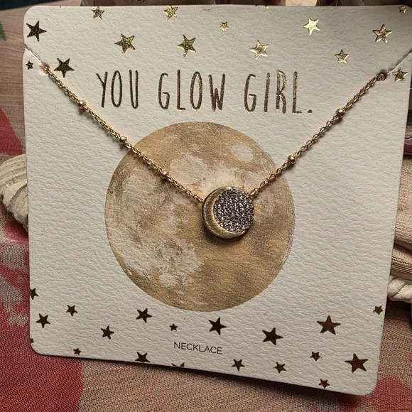 Francesca's Collections Gold Crescent Necklace - Picture 1 of 3